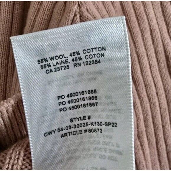 Aritzia WILFRED Manila Cardigan Large Ribbed Wool Blend Minimalist Coquette Pink - Picture 6 of 8